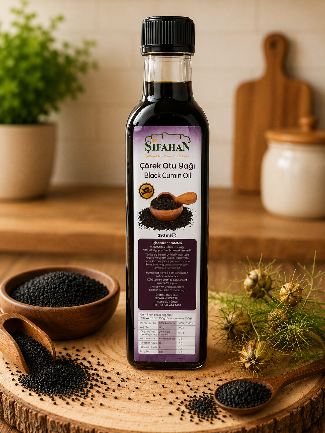Kaltgepresstes Schwarzkümmelöl 250ml Kaltgepresst (Ungefiltert)