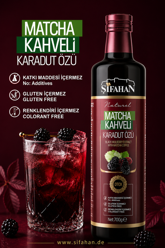 Matcha Kahveli Karadut Özü (700g)