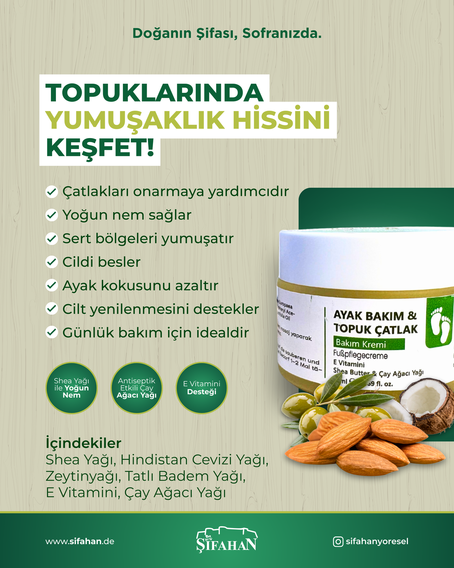 Ayak Bakım ve Topuk Çatlak Bakım Kremi 50 ml