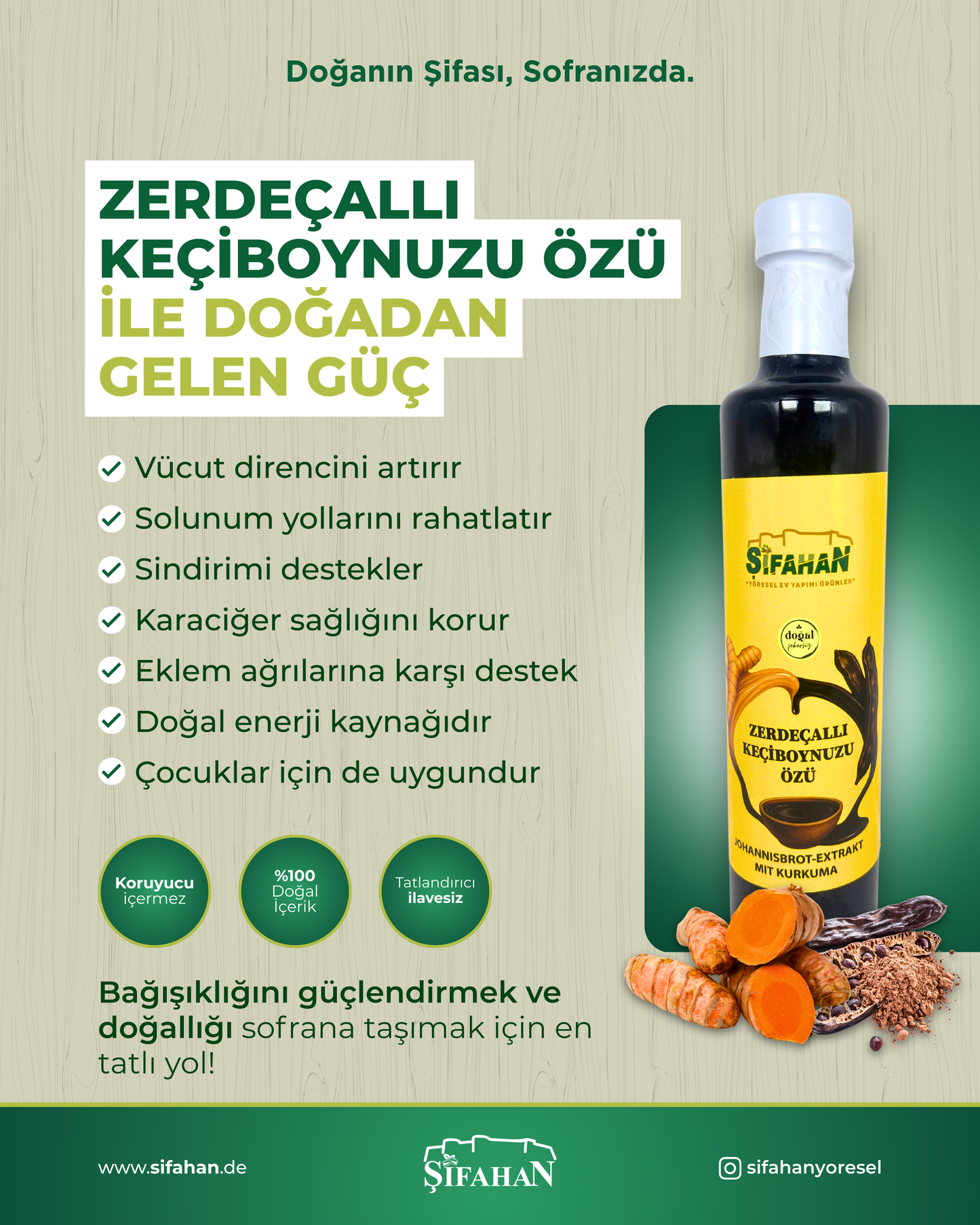 Zerdeçallı Keçiboynuzu Özü 680g