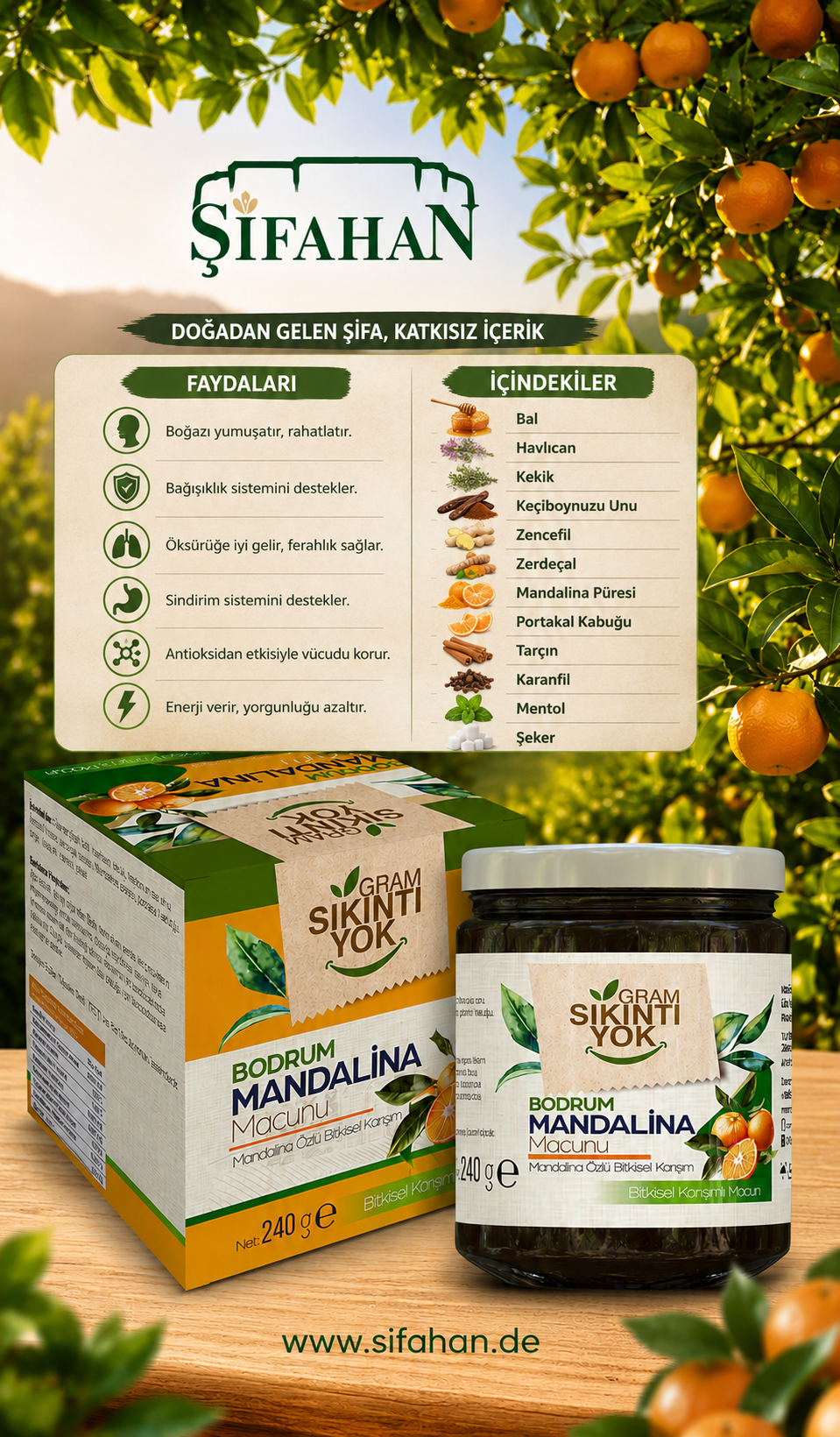 Bodrum Mandalina Macunu (240g)