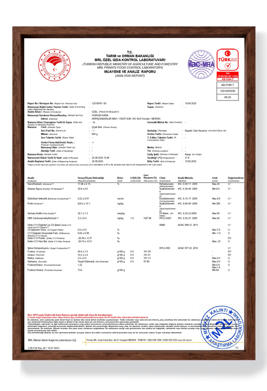 Hakkari Süzme Çiçek Balı 860g