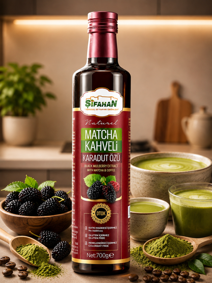 Matcha Kahveli Karadut Özü (700g)