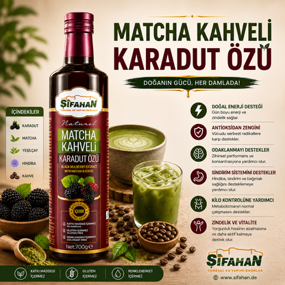 Matcha Kahveli Karadut Özü (700g)