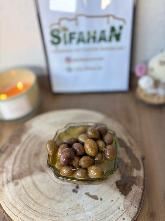 Milas Yeşil Çizik Zeytin (Zeytinyağlı)700g Zeytin 300g Saf Sızma Zeytinyağı