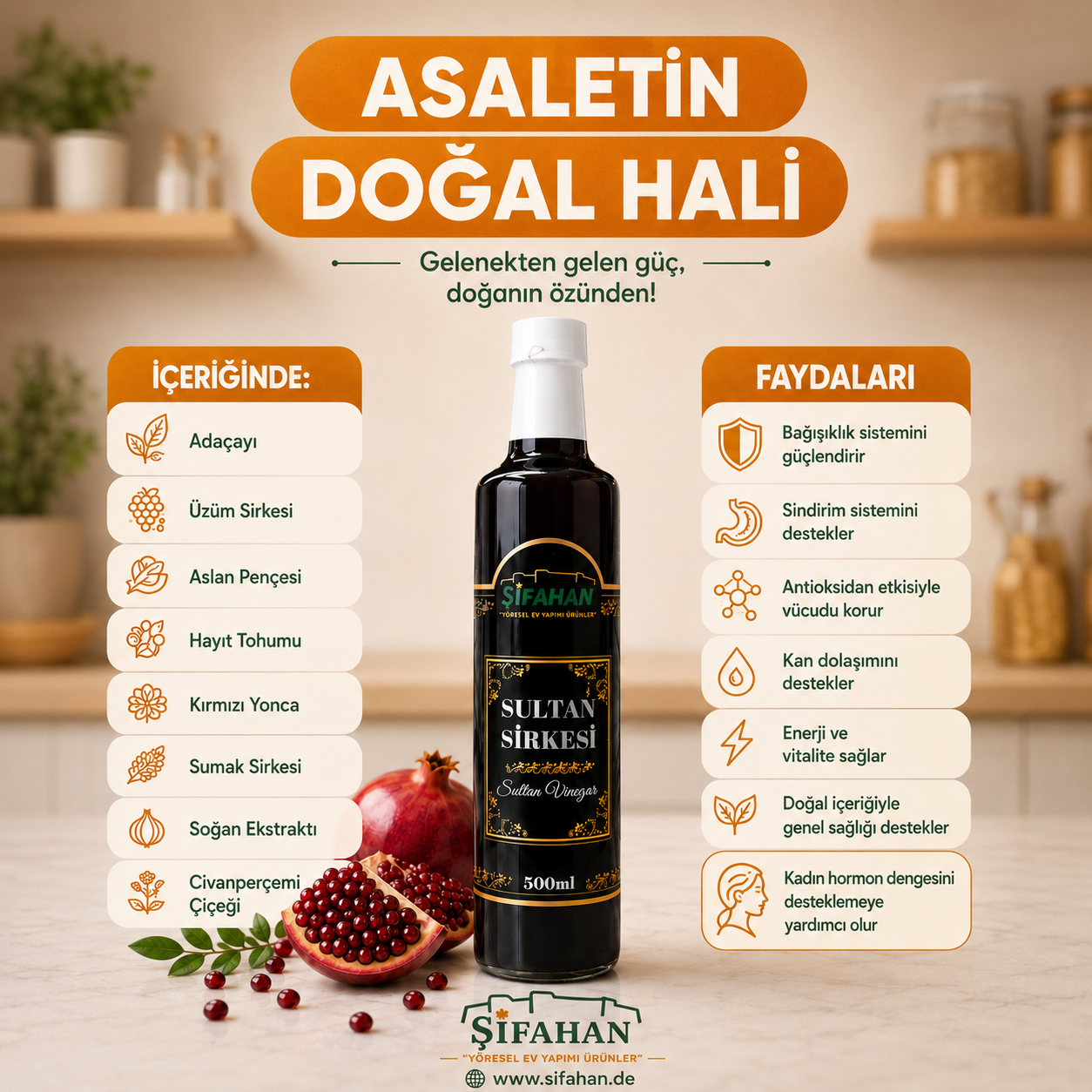 Sultan Sirkesi 500ml
